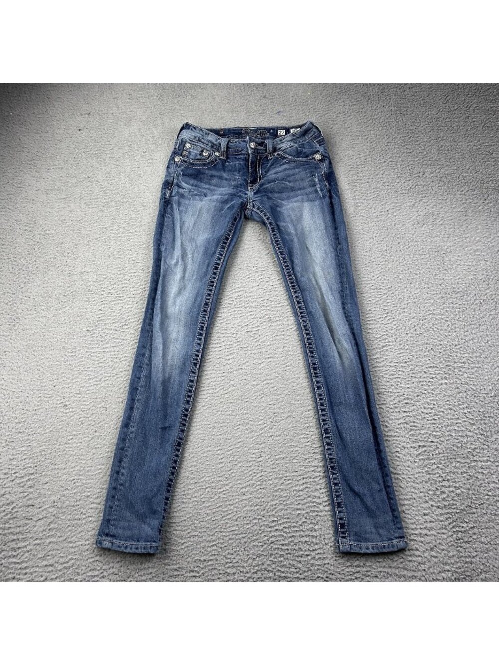 Miss Me JP5776S Skinny Blue Jeans Women’s Size 27 Bejeweled Gems